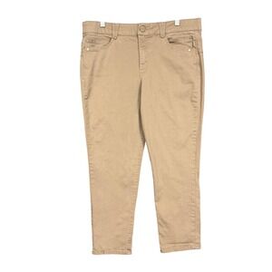 Democracy Jeans Womens 16 Tan Ab Solution Ankle Skimmer Stretch Casual Chino